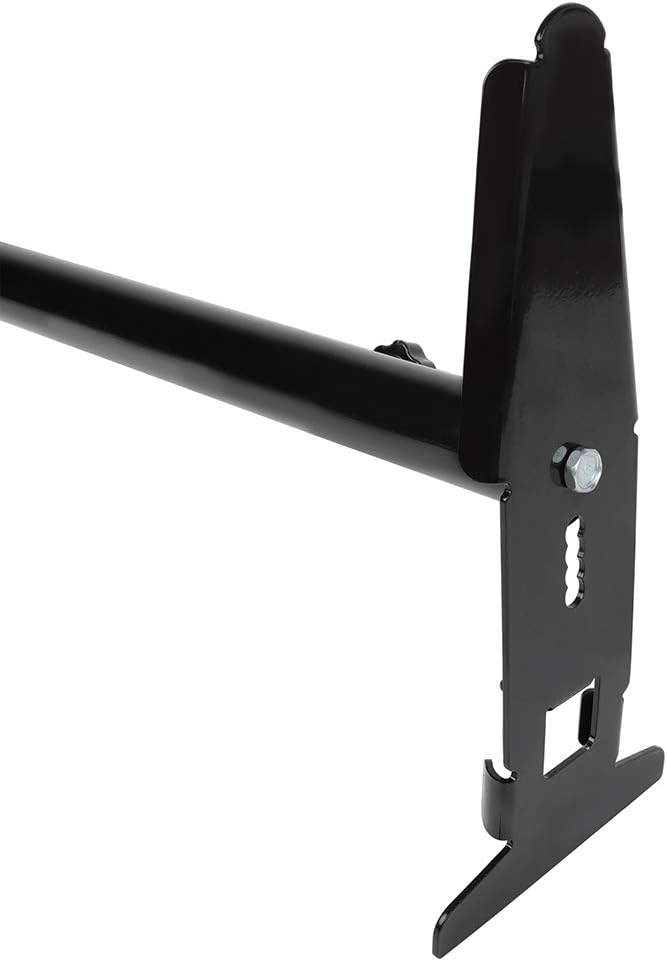 Scitoo Heavy-Duty 3 Bars Steel Utility Ladder Truck Pickup Rack Kayak Contractor Lumber Utility for Chevy for Dodge for Ford for GMC Express 77' Van with Rain Gutters - Black Van Rack