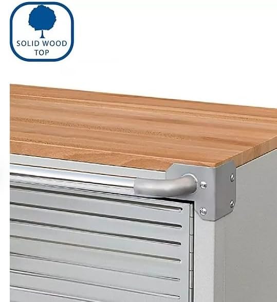 Heavy Duty Rolling Storage Cabinet with Wheels and Drawers, Workstation for Garage, Office, Workshop, 2 Door (28" W x 18” D x 34.5" H), Granite