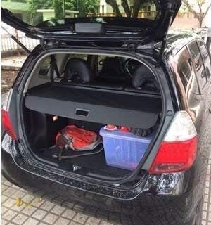 Cargo Cover for 2007 2008 Honda Fit Jazz Trunk Shielding Shade Black by Kaungka