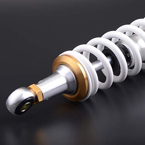 Pair Motorcycle 375mm Rear Air Shock Absorbers for 150cc-750cc Karting Scooter ATV Yamaha Suzuki Honda Kawasaki White Golden