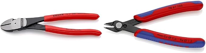 KNIPEX Tools 74 21 200 8-Inch Diagonal Cutters and Electronics Super Knips