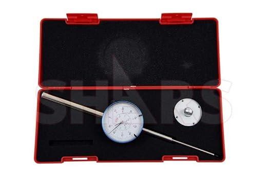 Shars 3" High Precision Large White Dial Indicator, 0.001" Graduation, 0-100 Reading AGD3 NEW 303-3216 R