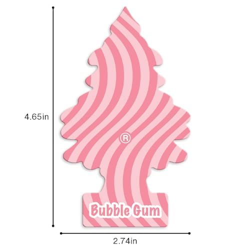 LITTLE TREES Car Air Freshener | Hanging Tree Provides Long Lasting Scent for Auto and Home | 24 Air Fresheners |Bubble Gum