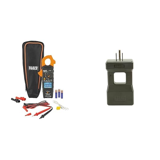 Klein Tools CL445 HVAC Clamp Meter + Klein Tools 69409 Line Splitter