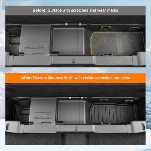 powoq 2nd Under Seat Storage Mat Compatible with 2022-2025 Ford Maverick Rear Bumper Step Pad Hybrid UnderSeat Organizer Mat Replacement for 2022-2025 Ford Maverick Accessories