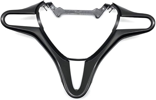 Carbon Fiber Style Replacement Steering Wheel Trim Cover Frame ABS Decal Interior Moulding Accessories Fit for Honda Civic 2006 2007 2008 2009 2010 2011 (B-Black)
