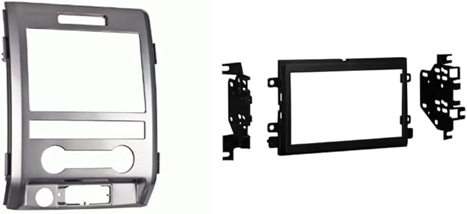 Metra 95-5820SS Double DIN Radio Installation Kit for Select 2011-Up Ford F-150 Truck & Metra 95-5819 Double DIN Installation Dash Kit for 2009 Ford F-150 (Black)