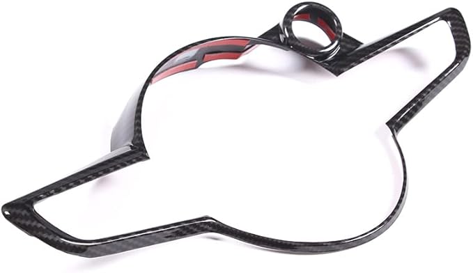 TOYCIDFG Car Steering Wheel Frame Trim Cover Compatible with Alfa Romeo Giulia/Stelvio Interior Accessories ABS Inner Decoration (Carbon Fiber Pattern)