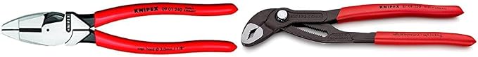Knipex Tools LP Ultra-High Leverage Lineman's Pliers Bundle with 10-Inch Cobra Water Pump Pliers