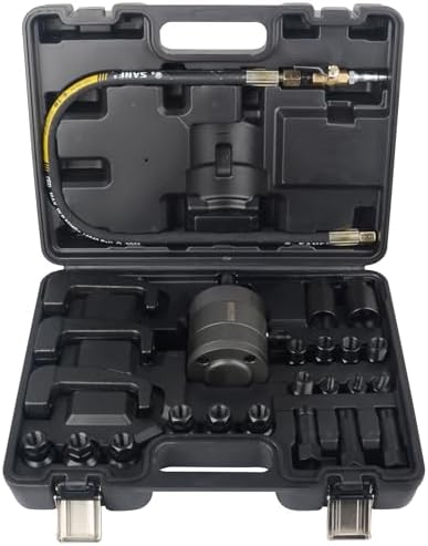DAYUAN 24pcs Pneumatic Diesel Injector Puller Air Vibration Injector Removal Tool Kit Bundle with 3L Manual Transmission Fluid ransfer Pump