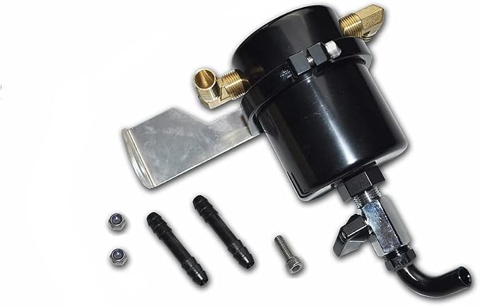 Billet Catch Tank Can Air/Oil Separator Kit for CHEVY/GM TRUCK, 1999-2017 parts 85481 Universal Air/Oil separatorGM_BK
