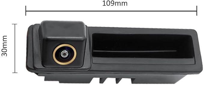 AHD/CVBS Car Rear View Camera's Fisheye Trunk Handle Camera with RCA Cable & Vehicle-Camera for Audi A3 A4 A6L A8L A5 Q7 & Backup Camera (AHD)