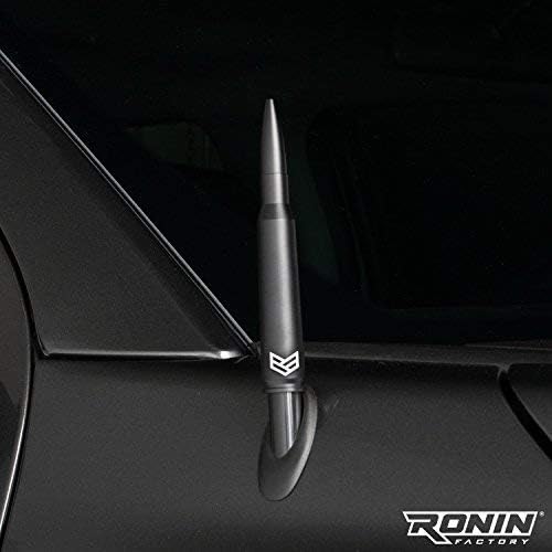 RONIN FACTORY Bullet Antenna Chevy Silverado & GMC Sierra Trucks - 50 Cal Truck Antenna Accessories - Anti Theft - Carwash Safe - Short Replacement Antenna