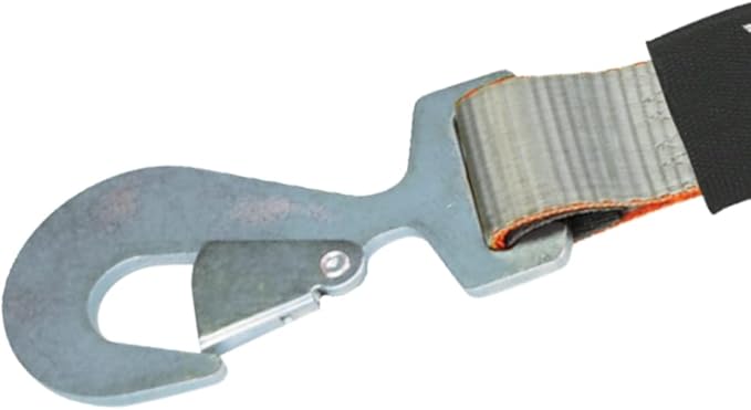 VULCAN Car Tie Down with Chain Tail Ratchet - Snap Hook - 96 Inch - Silver Series - 3,300 Pound Safe Working Load
