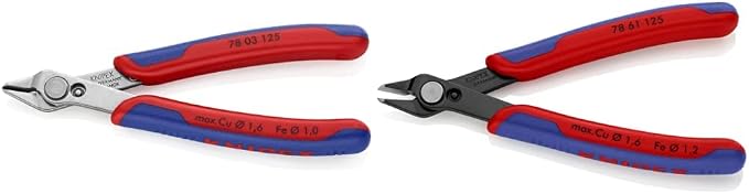 KNIPEX Tools - Electronics Super Knips, INOX Steel, Multi-Component (7803125), 5-Inch & Electronics Super Knips