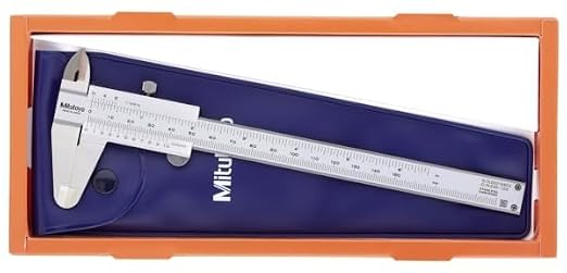 Mitutoyo 530-101 Vernier Calipers, Stainless Steel, for Inside, Outside, Depth and Step Measurements, Metric, 0"/0mm-150mm Range, +/-0.05mm Accuracy, 0.05mm Resolution, 40mm Jaw Depth | Stainless Steel