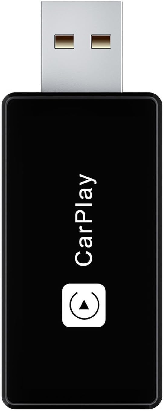 Apple MFi Certified Wireless CarPlay Adapter for iPhone, 5GHz Wireless Carplay Dongle, Convert Wired to Wireless CarPlay, for Factory Wired CarPlay Cars from 2015, Plug & Play (Black-3)