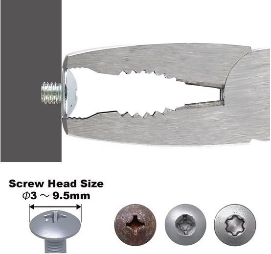 VAMPLIERS 6.25" Stripped Screw Extractor Pliers. Made in Japan. Time-Saving Screw Removal Tool Quickly Extracts Rusted, Stuck, Damaged Screws & Fasteners.