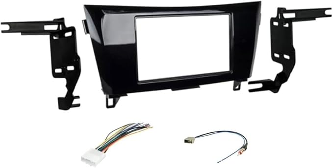 Double Din Car Stereo Install Kit, Wire Harness, and AM/FM Radio Antenna Adapter Combo -Made for Nissan: 2014 2015 2016 2017 Rogue and 2017 Rogue Sport