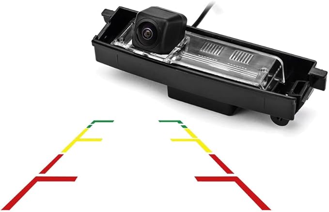 Vlicevrn HD Fisheye Vehicle Car Rear View Camera Fixed Parking Line Night Vision Backup Parking Camera for Toyota RAV4 XA30 / Toyota Vanguard XA30 2005~2012 (Spare Wheel On Door )