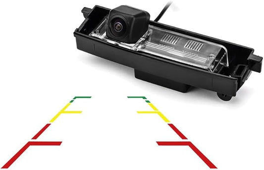 Vlicevrn HD Fisheye Vehicle Car Rear View Camera Fixed Parking Line Night Vision Backup Parking Camera for Toyota RAV4 XA30 / Toyota Vanguard XA30 2005~2012 (Spare Wheel On Door )