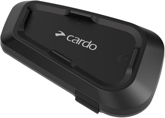 Cardo Systems Spirit Motorcycle Bluetooth Communication Headset, 2-Way Bluetooth, Thin 32mm Speakers, Waterproof, Universal Connectivity - Single Pack