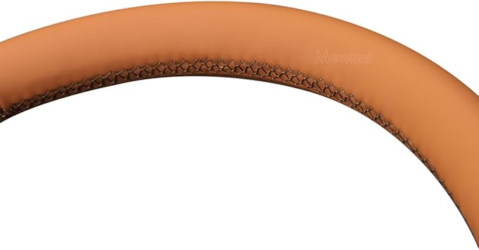 MEWANT Hand Stitch Car Steering Wheel Protector Wrap Cover for GMC Sierra 1500 2019-2023, 2500 2020-2024, 3500 2020-2024, Limited 2022, Yukon (XL) 2021-2023 Accessories