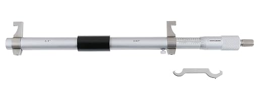 Accusize Industrial Tools 8-9'' by 0.001'' Inside Micrometer in Fitted Case, Satin Chrome Finished, Eg00-3229 | Range: 8-9", Graduation: 0.001", Accuracy: 0.00028", Resolution: 0.0001", Satin Chrome Finish