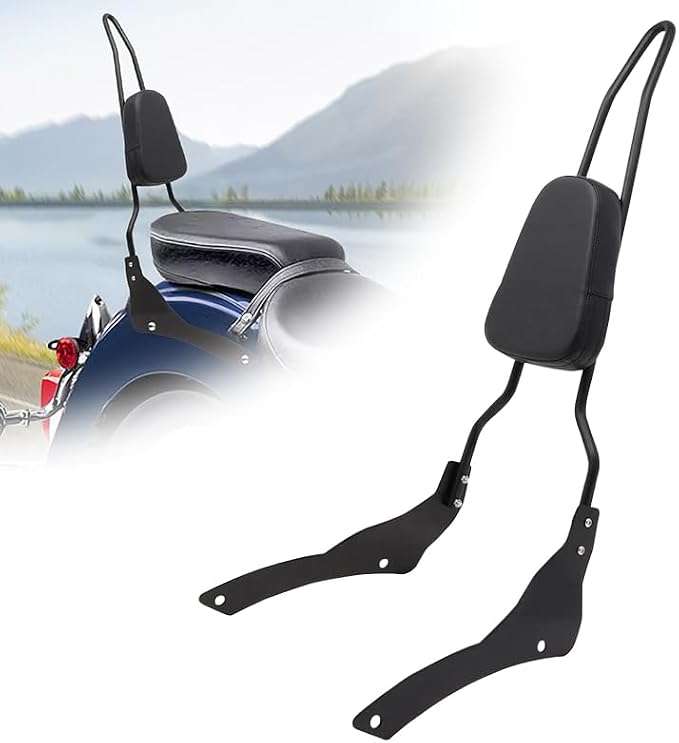 Motorcycle Rear Seat Backrest Sissy Bar Back Rest Compatible For Yamaha VStar 400 650 Classic xvs400 xvs650 Dragstar 400 650 Classic