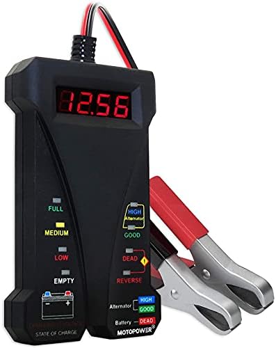 MOTOPOWER MP0514A 12V Battery Tester with MP69033 Car OBD2 Code Reader Scanner
