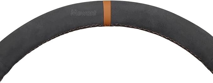 MEWANT Hand Stitch Car Steering Wheel Protector Wrap Cover for GMC Sierra 1500 2019-2023, 2500 2020-2024, 3500 2020-2024, Sierra Limited 2022, Yukon (XL) 2021-2023 Accessories