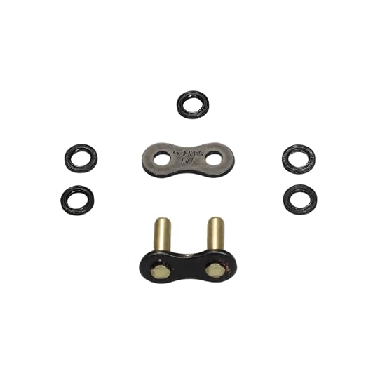 DONGHUA (520HLX2) high Strength Sealed 520 X-Ring Chain 120 Links with Connecting Link (Black and Gold)