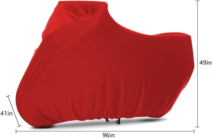 WinPower Indoor Motorcycle Cover, Soft Stretch Elastic Dustproof Scratchproof Cover for Motorbikes, 96inches