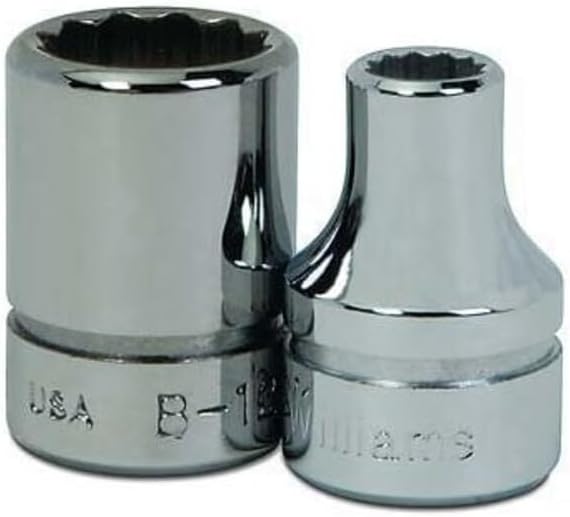 Williams BM-1217 3/8 Drive Shallow Socket, 12 Point, 17mm