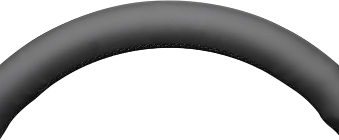MEWANT Steering Wheel Cover for 2024 Tesla Model 3 Highland Hand Stitch Steering Wrap Made of Black Smooth Faux Leather