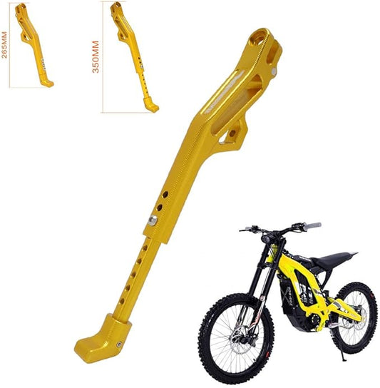 JFG RACING Sur Ron Kickstand,Motorcycle Kick Stand Side Aluminum Alloy CNC Adjustable for Surron Light Bee S/X Segway X160/X260 Talaria Sting Gold