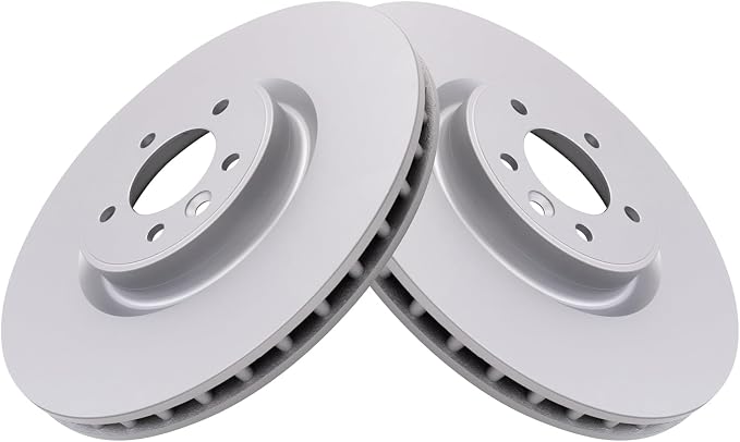 TRQ Front Brake Rotors Set Compatible with 2021-2024 Land Rover Defender 110 Defender 90 Discovery 2013-2022 Range Rover 2010-2022 Range Sport