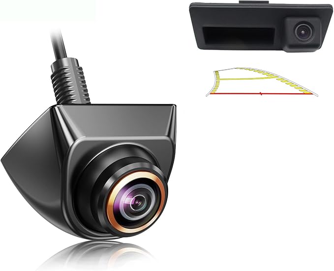 GreenYi Trajectory Backup Camera for VW Audi + AHD 720P Car Rearview Camera