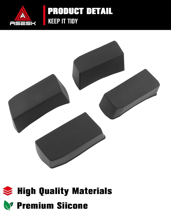 For 2022-2026 Silverado&Sierra 1500/2024-2026 Silverado&Sierra 2500HD/3500HD 4PCS Center Console Door Side Organizer Tray Silicone Materials
