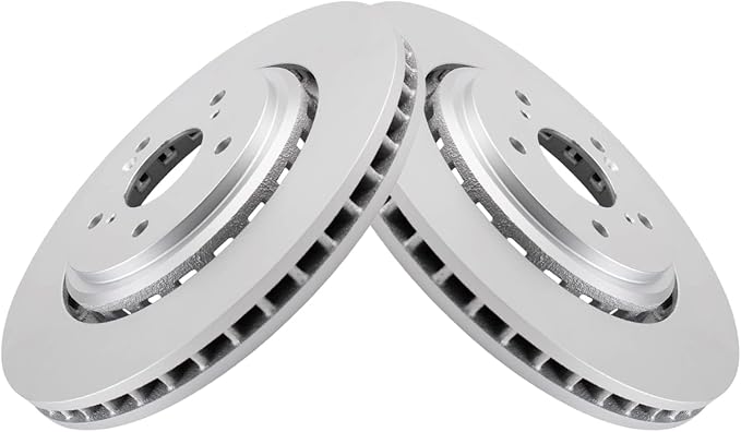 TRQ Front Brake Rotor Set G Coated Vented Compatible with 2014-2016 Acura MDX 2015-2020 TLX