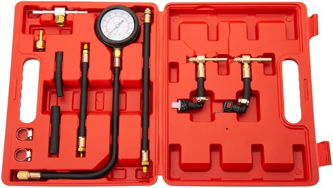 Tusk Fuel Pressure Tester Kit – Universal Fuel-Injected Motorcycle/ATV/UTV Fuel System Diagnostic Tool