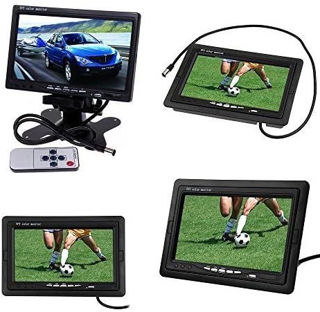 BW 7 inch High Resolution 800 * 480 TFT Color LCD Car Rear View Camera Monitor Support Rotating The Screen and 2 AV Inputs