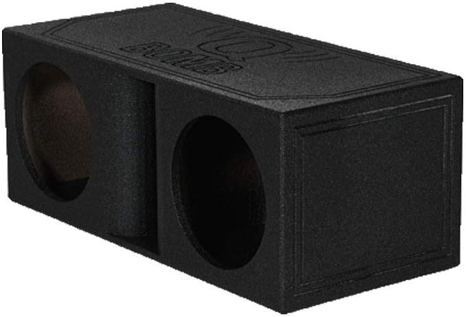 Q Power QBomb Dual Vented Horn Ported Subwoofer Box Finished with Bed Liner