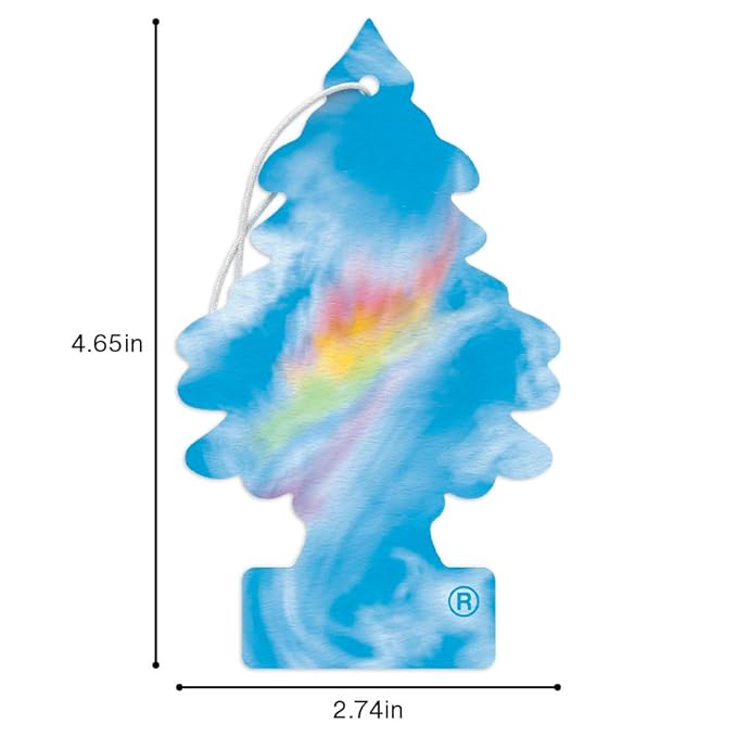 LITTLE TREES Car Air Freshener | Hanging Tree Provides Long Lasting Scent for Auto and Home | 24 Air Fresheners |Fire Rainbow