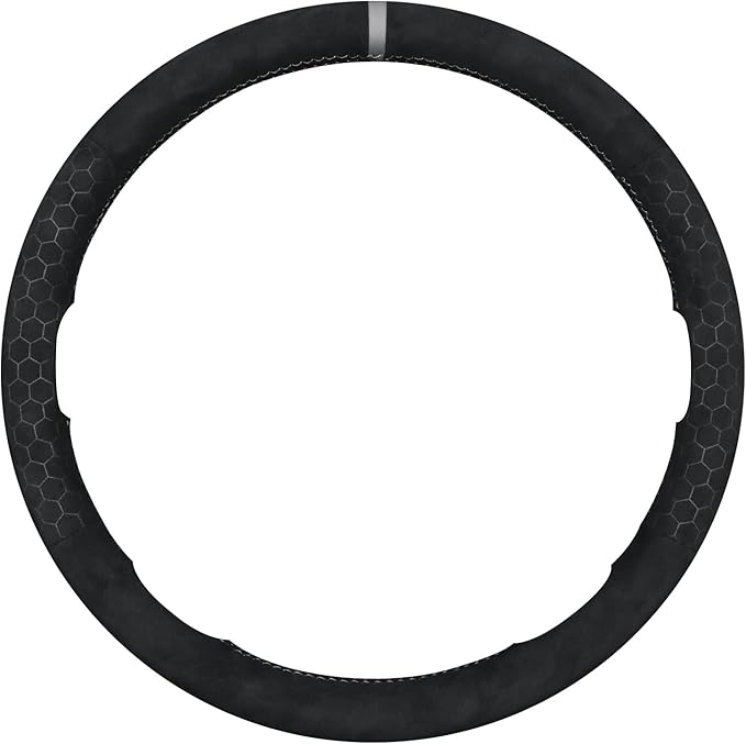 MEWANT Steering Wheel Cover for Chevy Silverado 1500/2500/3500 2003-2006 / Silverado 1500 2500HD 3500 Classic 2007 / Trailblazer 2002-2009 Hand-Stitched Steering Wheel Wrap