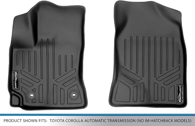 SMARTLINER Floor Mats 1st Row Liner Set for 2014-2019 Toyota Corolla