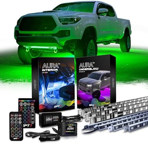 OPT7 Interior Lights & Underglow Bundle Kit with Remote Control, RGB Multicolor Modes Neon Accent Lights, Offroad Truck LED Decor Accessories, Easy Installation