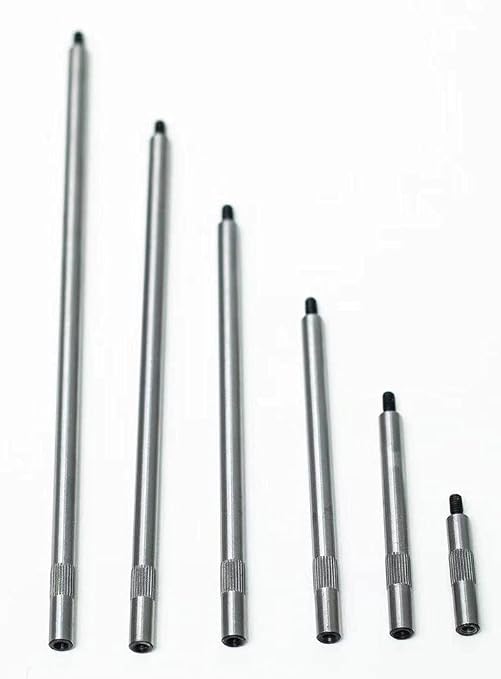 Dial & Electronic Indicator Extension Stem Rod Set 6 Piece 1", 2", 3", 4", 5", 6" Combine to 0-21" Include Plastic Case