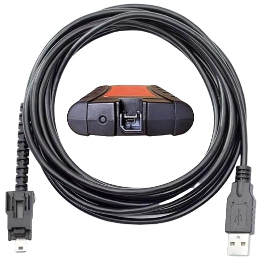 MPS-404032 Latching USB Data Cable Compatible for Nexiq USB Link 2 3 for Cummins Inline 7 Diagnostic Tool, for Heavy Duty Truck Diesel Engine, 13 FT