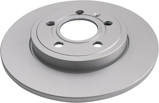 TRQ Rear Brake Rotor Set G Coated Solid Compatible with 2005-2009 Audi A4 A4 Quattro